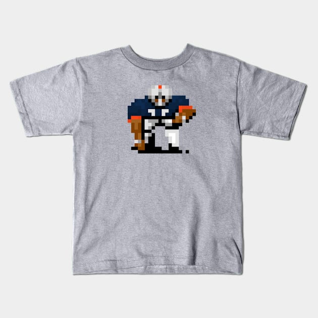 16-Bit Lineman - Auburn Kids T-Shirt by The Pixel League